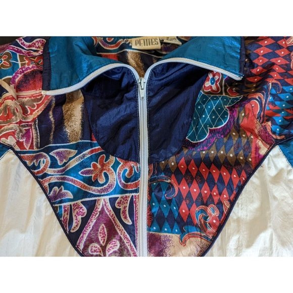 Vintage 80s 90s Windbreaker/Tracksuit Jacket Abstract Size M PETITE - Picture 6 of 7